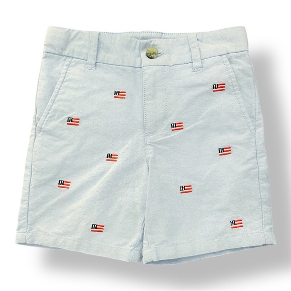Janie and Jack Other - Janie & Jack | Embroidered Flag Shorts (4) 🇺🇸